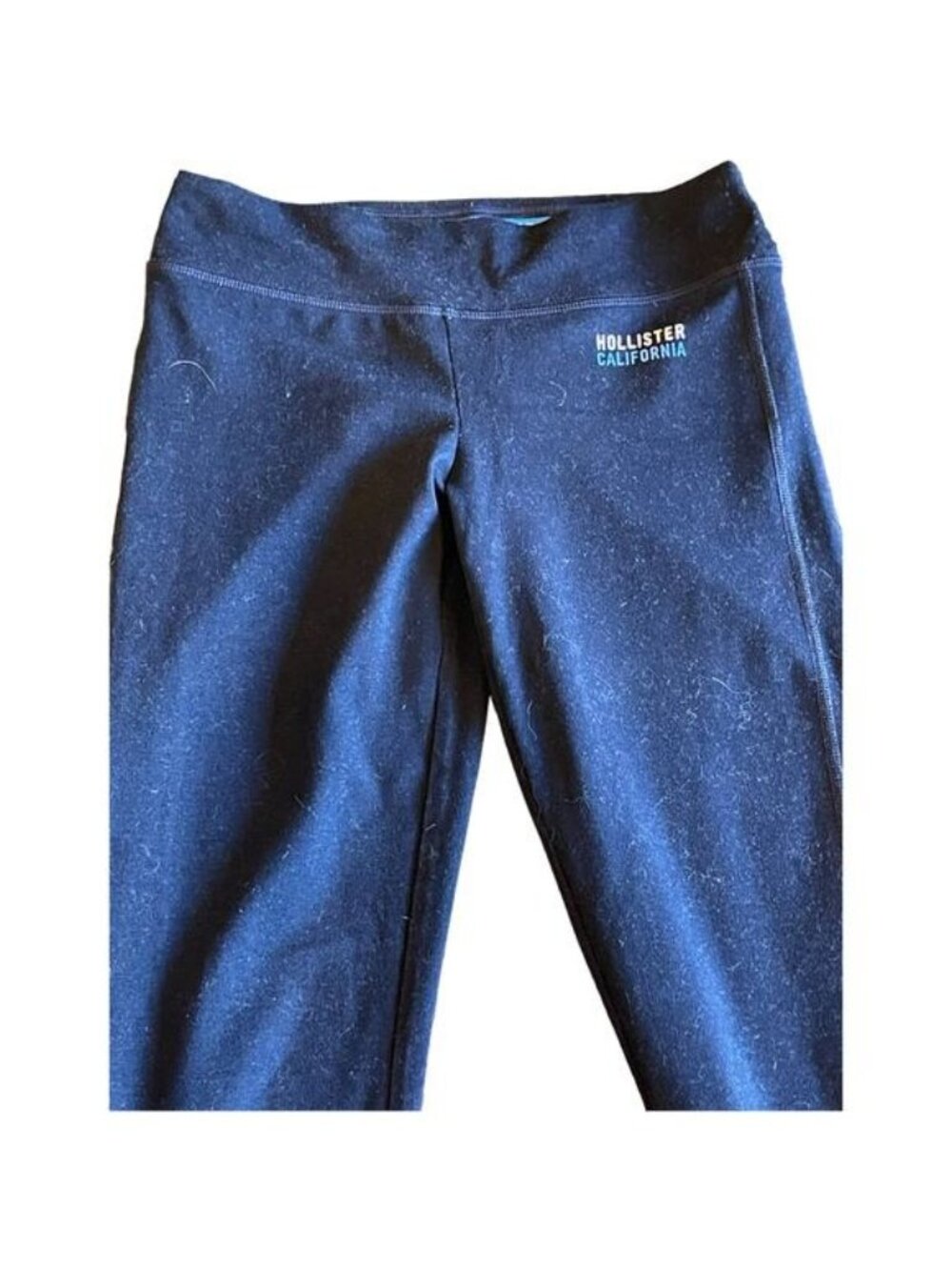 Hollister Navy Blue Colorblock Leggings Teal Turquoise Accent Athleisure S - Picture 4 of 7